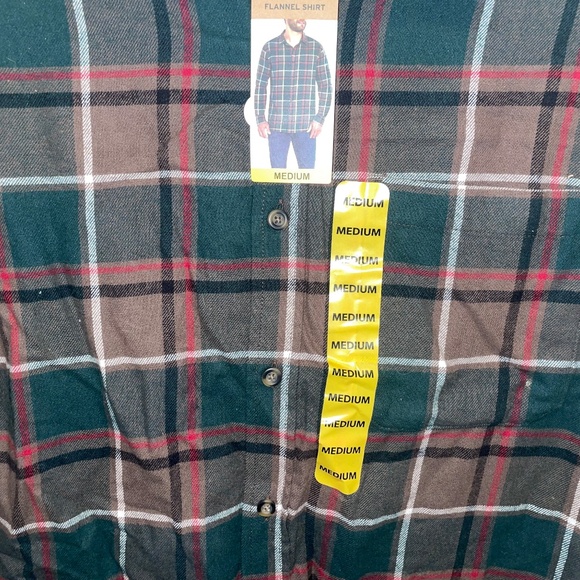 Eddie Bauer Flannel Button down plaid Men’s size Medium - Picture 3 of 6